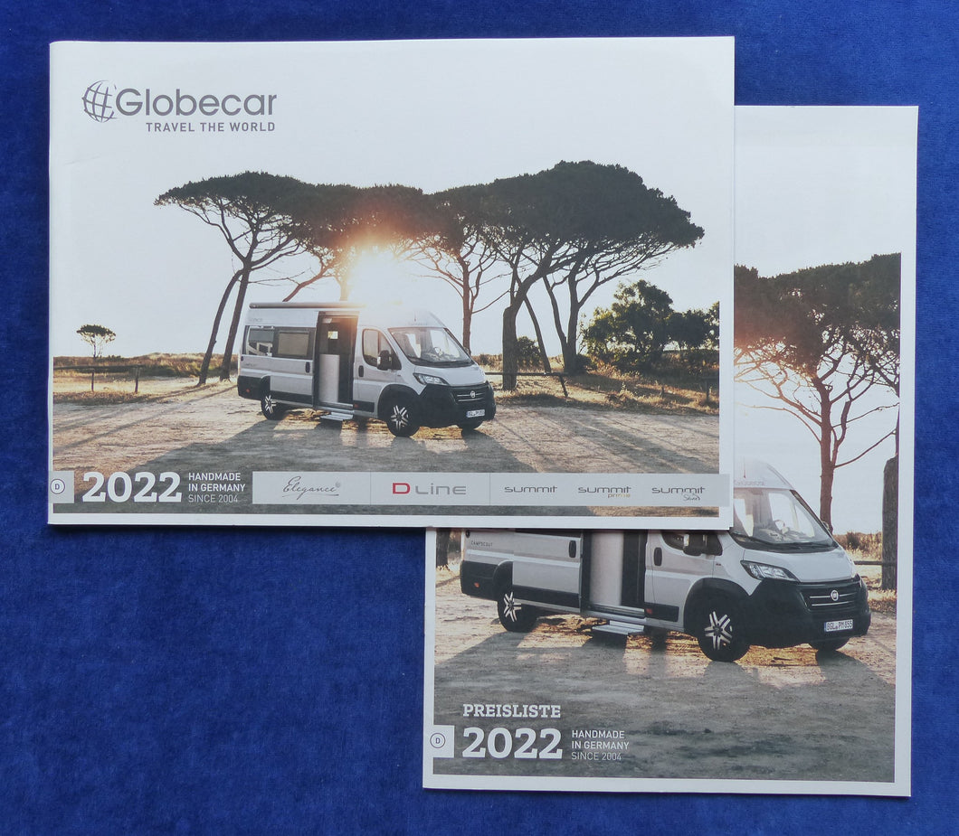 Globecar Reisemobil Roadscout Campscout - Prospekt Brochure + Preisliste 2022