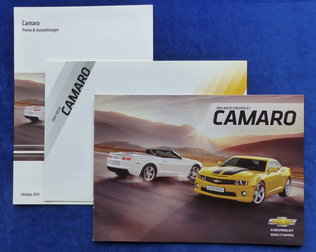 Chevrolet Camaro MJ 2012 - Prospekt Brochure + Daten + Preisliste 10.2011