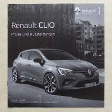 Lade das Bild in den Galerie-Viewer, Renault Clio Edition One - Preisliste MJ 2021 - Prospekt Brochure 07.2020

