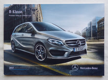 Lade das Bild in den Galerie-Viewer, Mercedes B-Klasse NGT Electric - Preisliste MJ 2015 - Prospekt Brochure 02.2015
