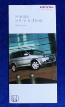 Lade das Bild in den Galerie-Viewer, Honda HR-V 5-Türer - Preisliste MJ 2004 - Prospekt Brochure 04.2003
