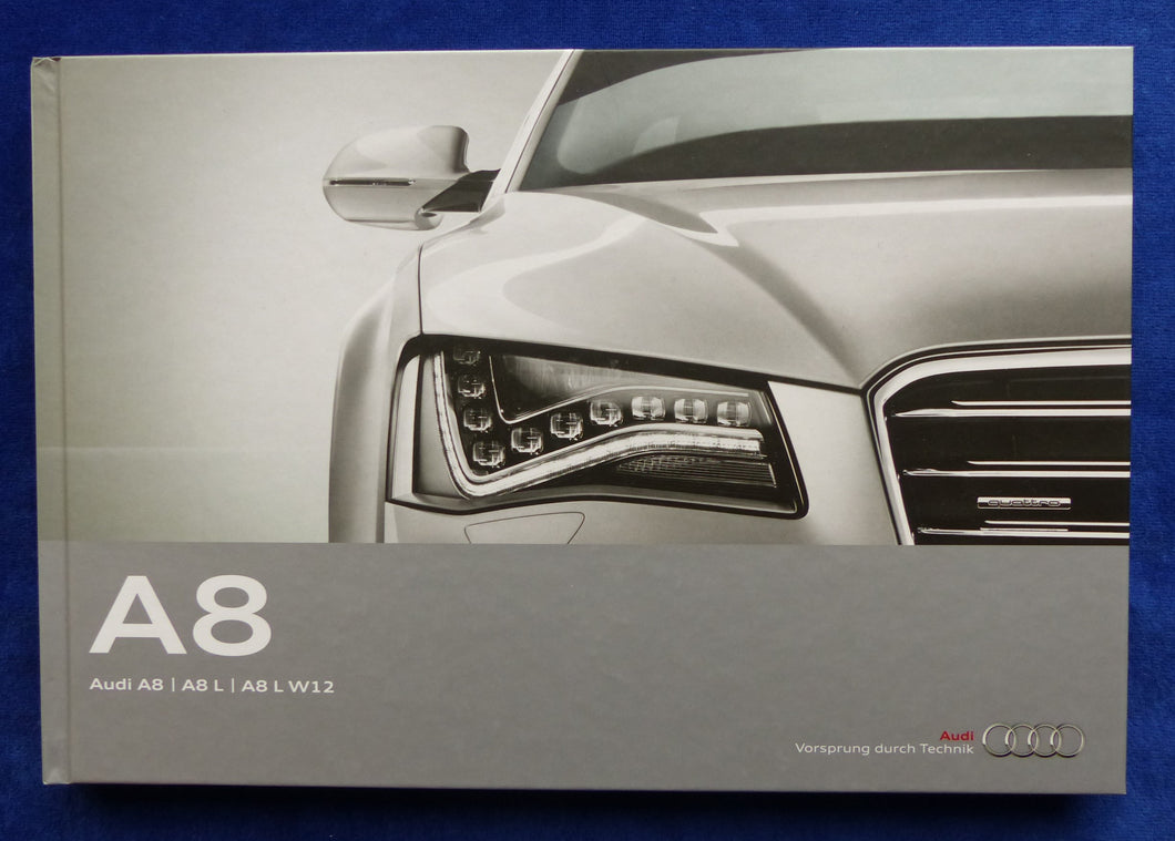 Audi A8 L 3.0 TDI 4.2 FSI V8 W12 MJ 2012 - Hardcover Prospekt Brochure 10.2011