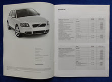 Lade das Bild in den Galerie-Viewer, Volvo S40 - Preisliste MJ 2006 - Prospekt Brochure 12.2005
