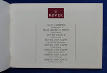 Lade das Bild in den Galerie-Viewer, Rover Modellprogramm 1993 Serie 200 400 600 800 Mini - Prospekt Brochure 09.1993
