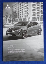 Lade das Bild in den Galerie-Viewer, Mitsubishi Colt MJ 2025 - Prospekt Brochure + Preisliste 07.2024
