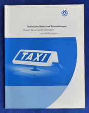 Lade das Bild in den Galerie-Viewer, VW Passat Taxi MJ 1999 - Prospekt Brochure + Daten &amp; Ausstattungen 04.1998
