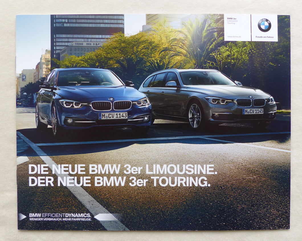 BMW 3er Limousine Touring Typ F30 F31 MJ 2015 - Preview Prospekt Brochure 2015