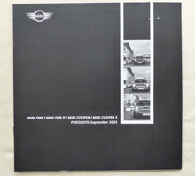 Lade das Bild in den Galerie-Viewer, Mini One D Cooper S 3-Türer MJ 2004 - Prospekt Brochure + Preisliste 09.2003
