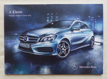 Lade das Bild in den Galerie-Viewer, Mercedes A-Klasse A 45 AMG W176 - Preisliste MJ 2015 - Prospekt Brochure 02.2015
