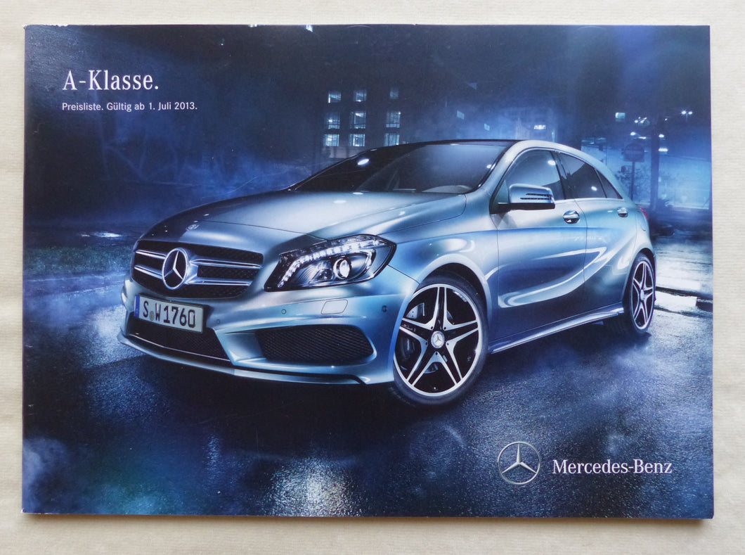 Mercedes A-Klasse A 45 AMG W176 - Preisliste MJ 2014 - Prospekt Brochure 07.2013