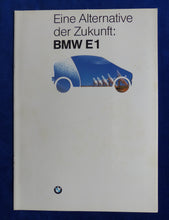 Lade das Bild in den Galerie-Viewer, BMW E1 Prototyp Elektroantrieb E-Auto Studie - Prospekt Brochure 1991
