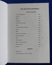 Lade das Bild in den Galerie-Viewer, Chevrolet 1995 Blazer - Pressemappe press-kit 01.1995 Europe englisch
