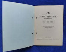 Lade das Bild in den Galerie-Viewer, ATE Bremsgerät T19 Beschreibung Reparatur-Vorschrift - Prospekt Brochure 1957
