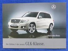 Lade das Bild in den Galerie-Viewer, Mercedes GLK-Klasse GLK Edition 1 MJ 2009 - Prospekt Preisliste Brochure 06.2008
