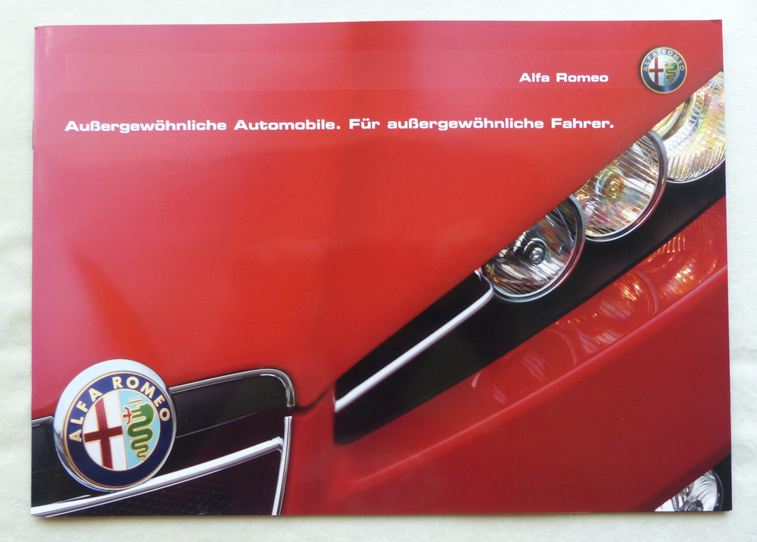 Alfa Romeo Programm 2008 - GT 147 159 Brera Spider - Prospekt Brochure 12.2007