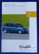 Lade das Bild in den Galerie-Viewer, Opel Zafira Edition 2.2 DTI Diesel 125 PS MJ 2004 - Prospekt Brochure 04.2003
