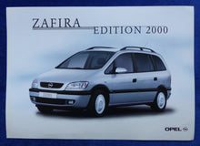 Lade das Bild in den Galerie-Viewer, Opel Zafira Edition 2000 - Prospekt Brochure 02.2000
