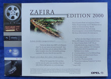 Lade das Bild in den Galerie-Viewer, Opel Zafira Edition 2000 - Prospekt Brochure 02.2000
