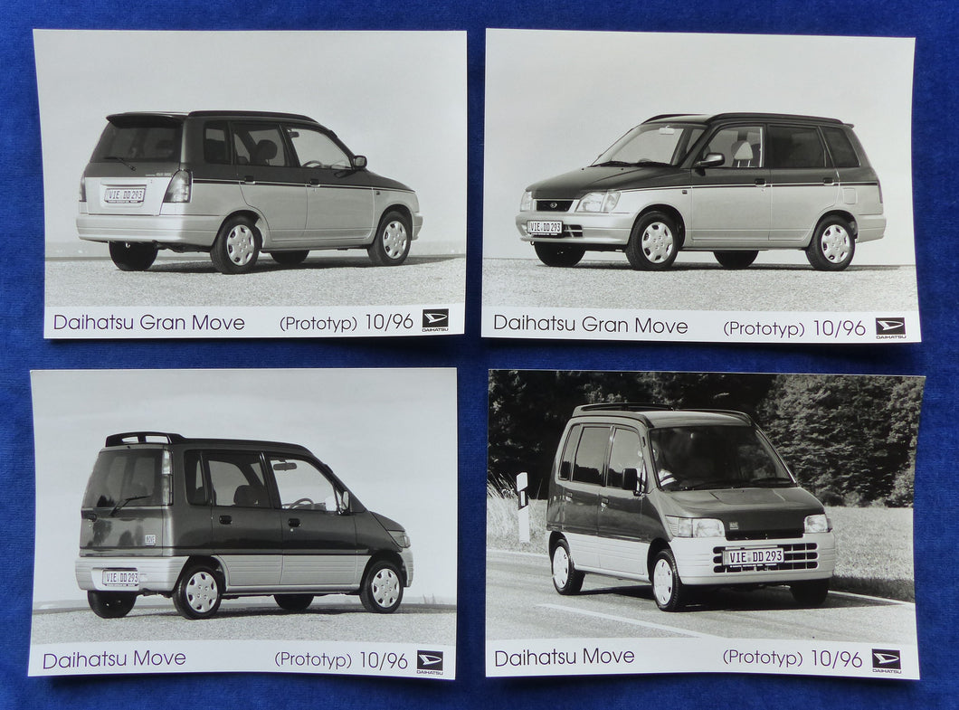 Daihatsu Move Gran Move Prototyp MJ 1997 - 4x Original Pressefotos 10.1996