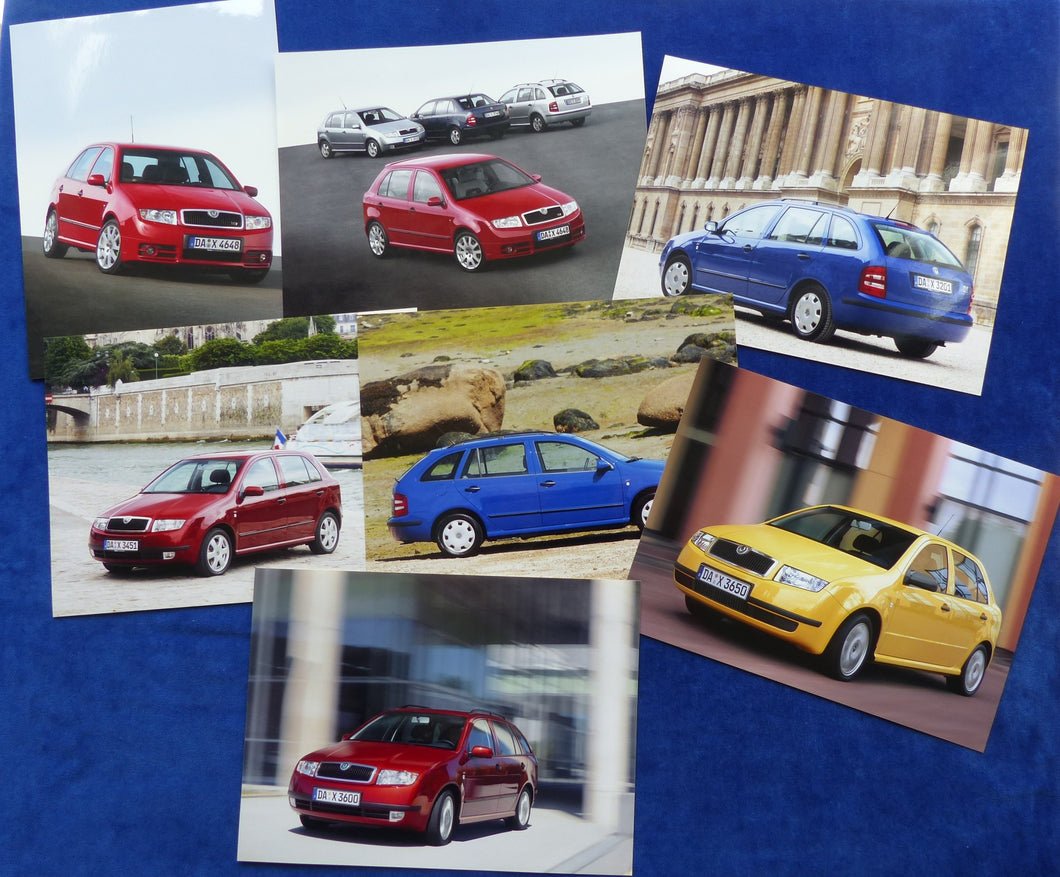 Skoda Fabia MJ 2004 - Konvolut 7x Original Pressefotos press photos 11.2003