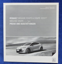 Lade das Bild in den Galerie-Viewer, Renault Megane Coupe R.S. MJ 2010 - Prospekt Brochure + Preisliste 02.2010
