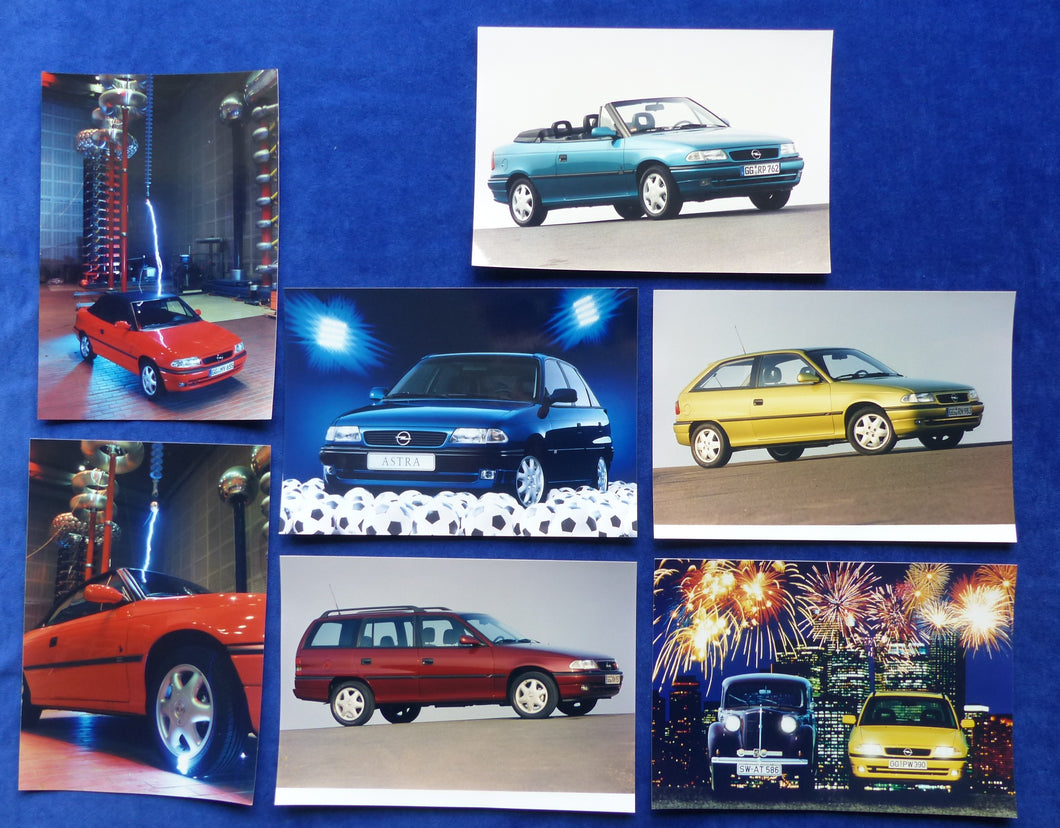 Opel Astra Cabrio MJ 1997 - Konvolut 7x Original Pressefotos photos 1996