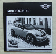 Lade das Bild in den Galerie-Viewer, Mini Roadster Cooper S JCW - Preisliste MJ 2014 - Prospekt Brochure 07.2013
