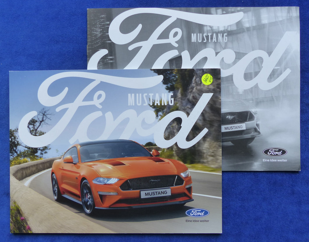 Ford Mustang GT V8 Coupe Cabrio MJ 2020 - Prospekt Brochure + Preisliste 11.2019
