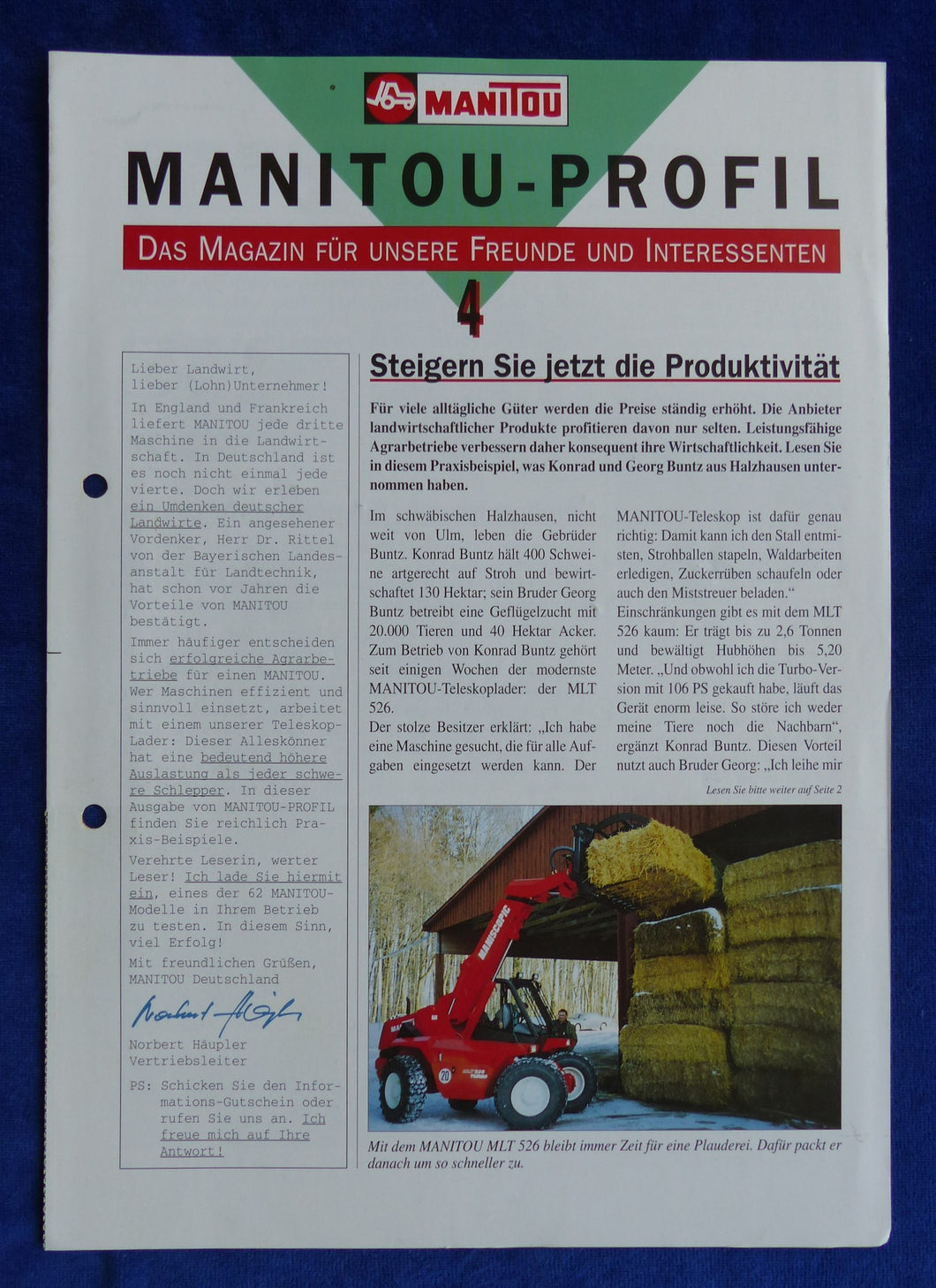 Manitou Magazin Nr. 4 Teleskoplader MLT 526 ML 630 Maniscopic Buggiscopic