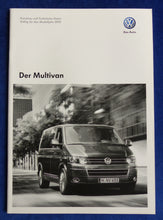 Lade das Bild in den Galerie-Viewer, VW Bus T5 Multivan Highline MJ 2013 - Prospekt Brochure + Preisliste 06.2012
