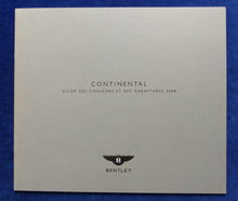 Lade das Bild in den Galerie-Viewer, Bentley &#39;08 Continental GT - Hardcover Prospekt + Daten + Farben 2007 Frankreich
