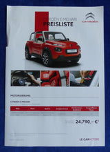 Lade das Bild in den Galerie-Viewer, Citroen E-Mehari MJ 2017 - Prospekt Brochure + Preisliste 08.2016

