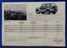 Lade das Bild in den Galerie-Viewer, Galloper Geländewagen Mitsubishi Pajero Lizenz - Prospekt Brochure 1998
