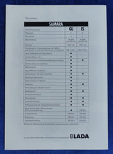 Lade das Bild in den Galerie-Viewer, Lada Samara GL - Prospekt Preisliste Brochure 80er
