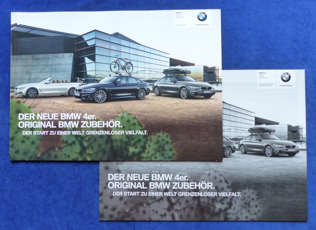 BMW 4er Cabrio Coupe Zubehör MJ 2015 - Prospekt Brochure + Preisliste 05.2014