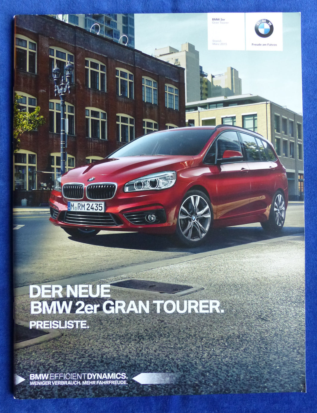 BMW 2er Gran Tourer 218d 220i - Preisliste MJ 2015 - Prospekt Brochure 03.2015