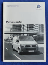 Lade das Bild in den Galerie-Viewer, VW T5 Transporter Kombi Kasten - Preisliste MJ 2013 - Prospekt Brochure 01.2013
