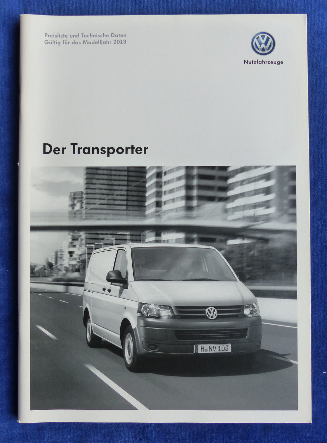 VW T5 Transporter Kombi Kasten - Preisliste MJ 2013 - Prospekt Brochure 01.2013