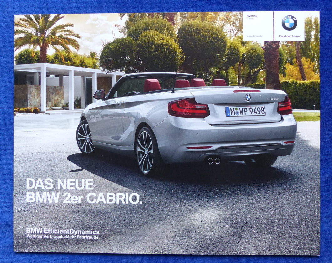 BMW 2er Cabrio M235i Typ F23 MJ 2015 - Preview Prospekt Brochure 02.2014