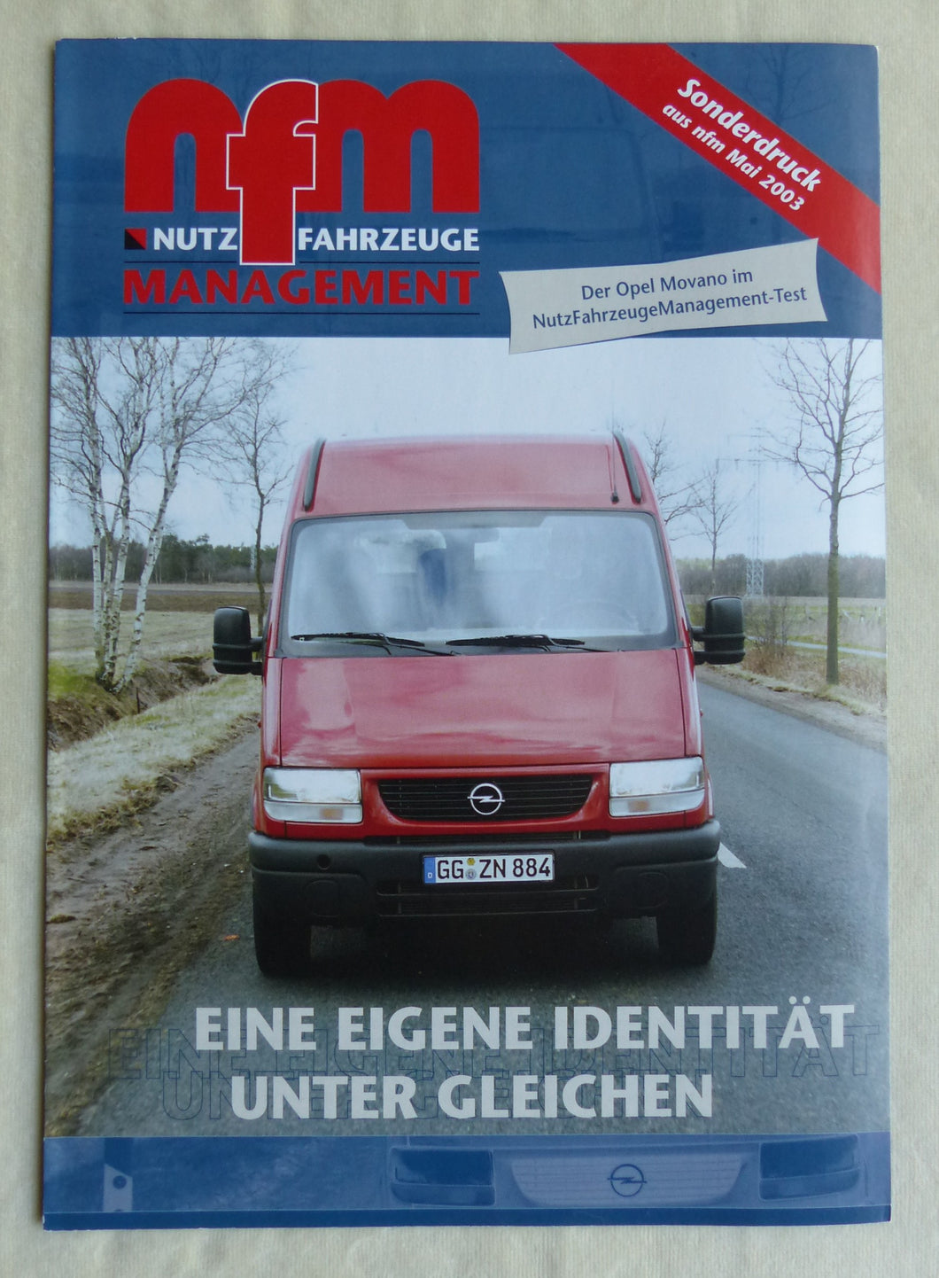 Opel Movano 2.5 DTI - Test - Sonderdruck NFM Heft 05/2003