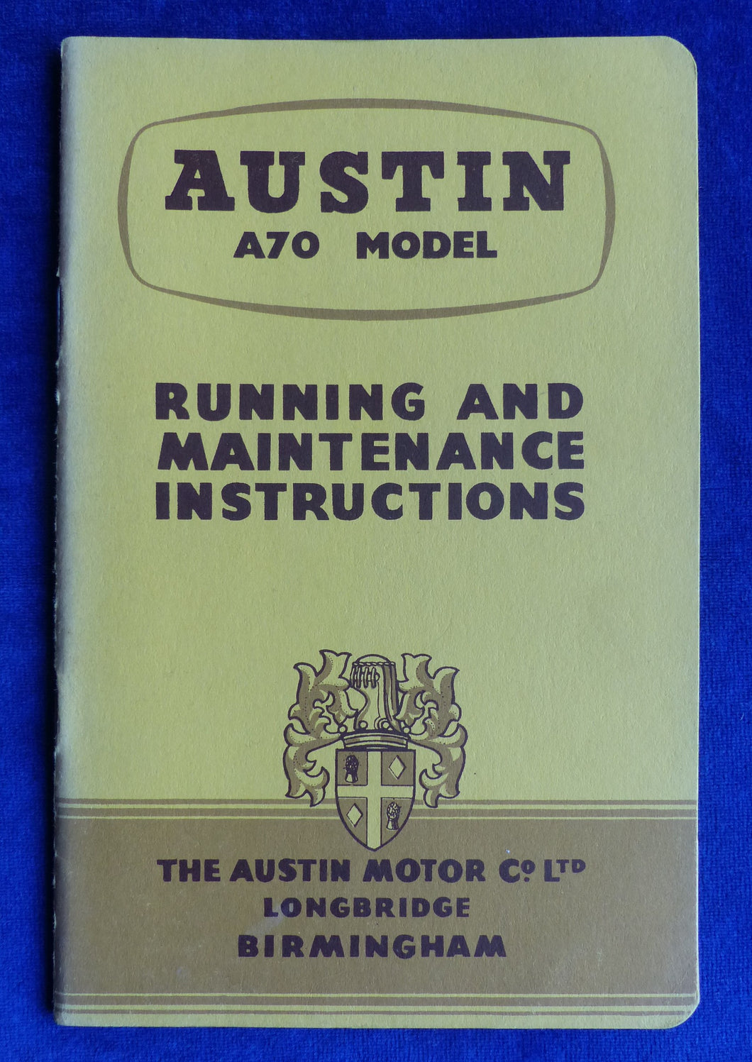Austin A70 Maintenance Instructions - UK-Handbuch operation manual 1954 England