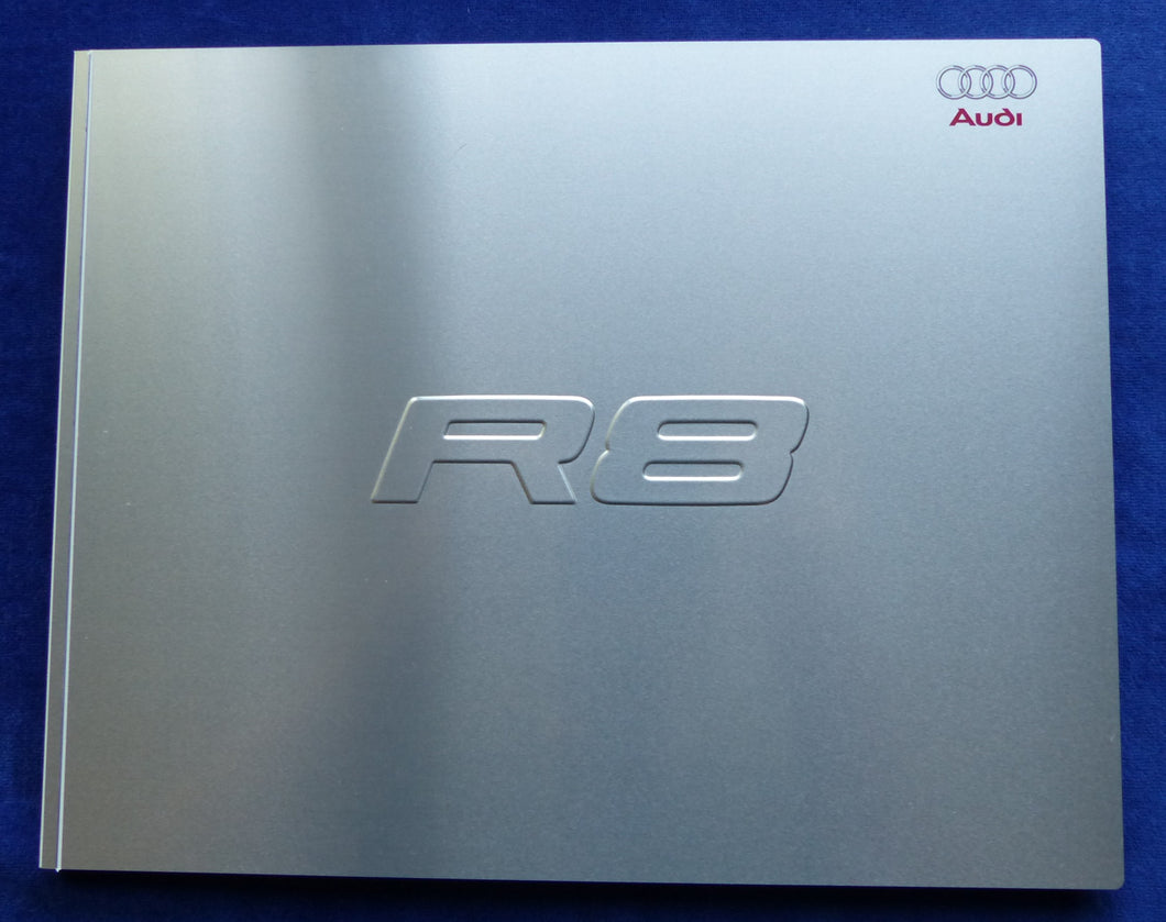 Audi R8 Coupe quattro MJ 2008 - Aluminium Hardcover Prospekt Brochure 04.2007