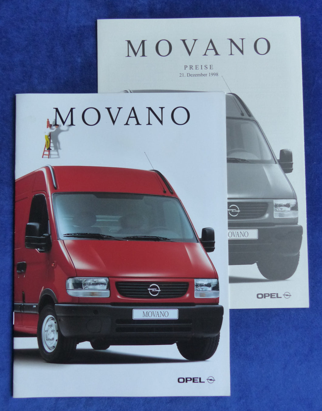 Opel Movano Kombi & Kastenwagen MJ 1999 - Prospekt Brochure + Preisliste 12.1998