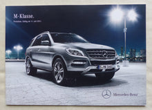 Lade das Bild in den Galerie-Viewer, Mercedes-Benz M-Klasse ML - Preisliste MJ 2012 - Prospekt Brochure 07.2011
