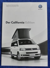 Lade das Bild in den Galerie-Viewer, VW Bus T5 California Edition - Preisliste MJ 2015 - Prospekt Brochure 05.2014
