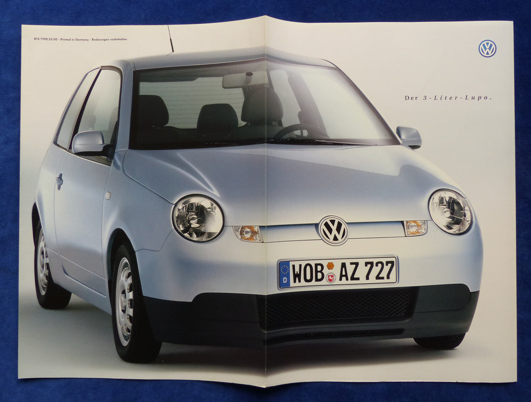VW Lupo 3 Liter TDI Diesel MJ 1999 - Prospekt Brochure 1998