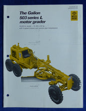Lade das Bild in den Galerie-Viewer, Galion 503 series L motor grader - US-Prospekt Brochure 10.1972 USA
