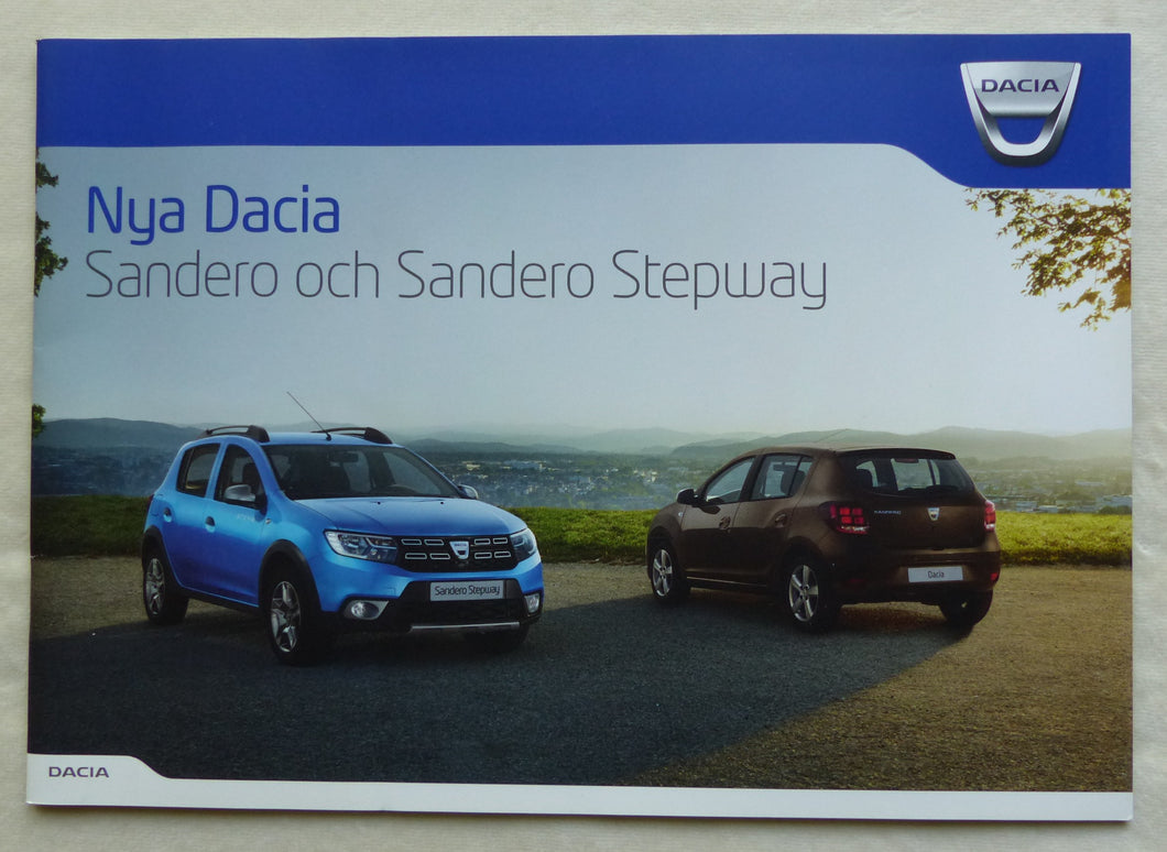 Dacia Sandero Stepway MJ 2017 - Prospekt Brochure 01.2017 Schweden schwedisch
