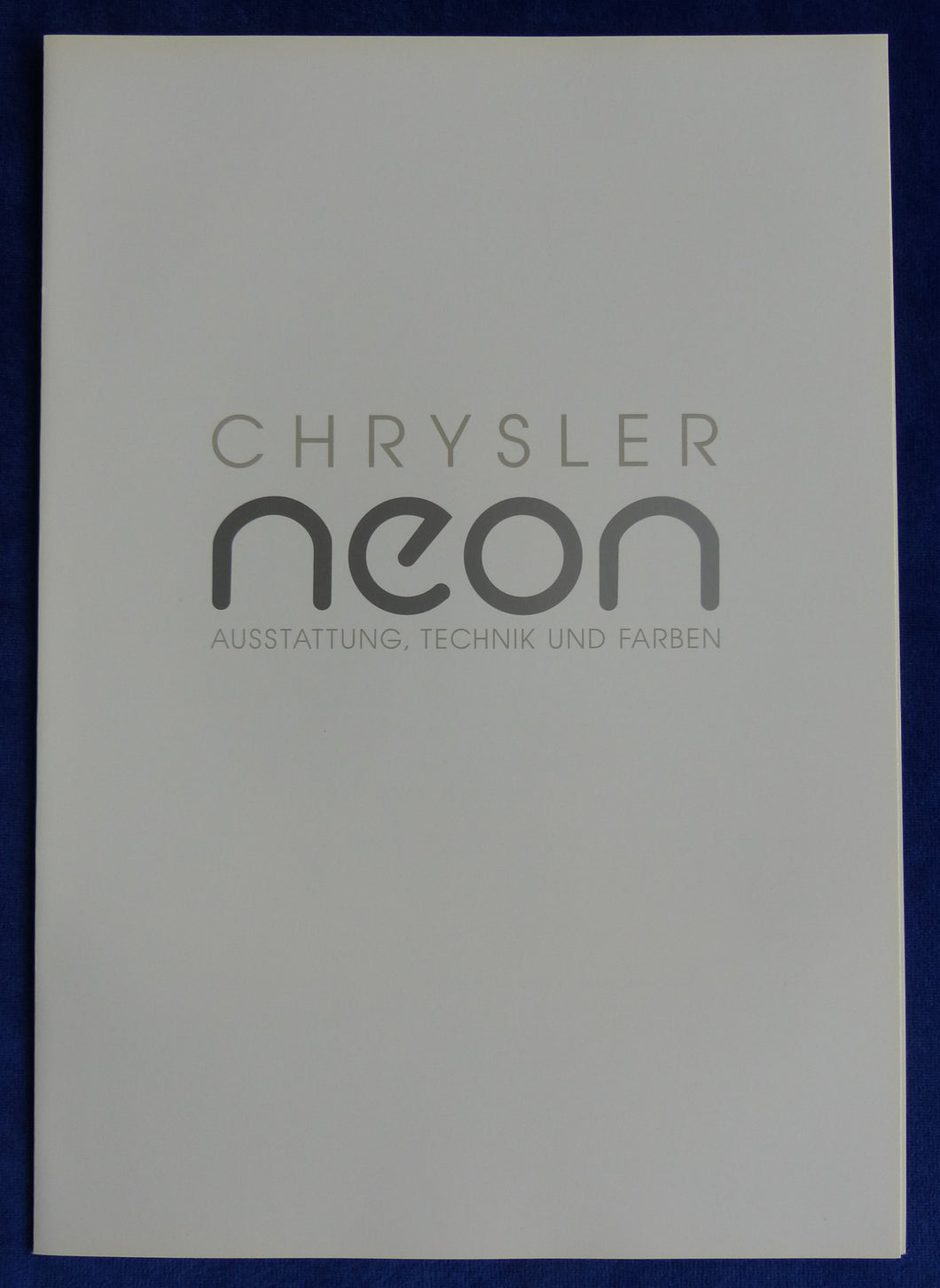 Chrysler Neon - Daten & Ausstattungen MJ 1995 - Prospekt Brochure 09.1994