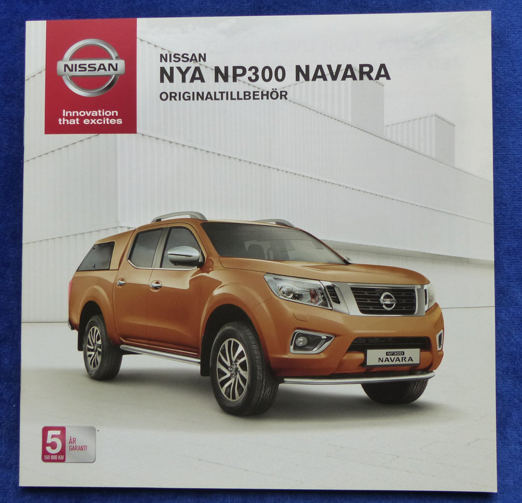 Nissan NP300 Navara Tillbehör MJ 2016 - Prospekt Brochure 08.2015 Schweden